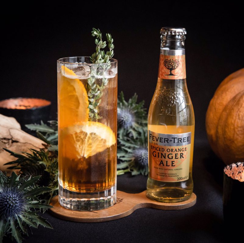 FeverTree Premium Spiced Orange Ginger Ale 8x200ml Bottles Drinkland