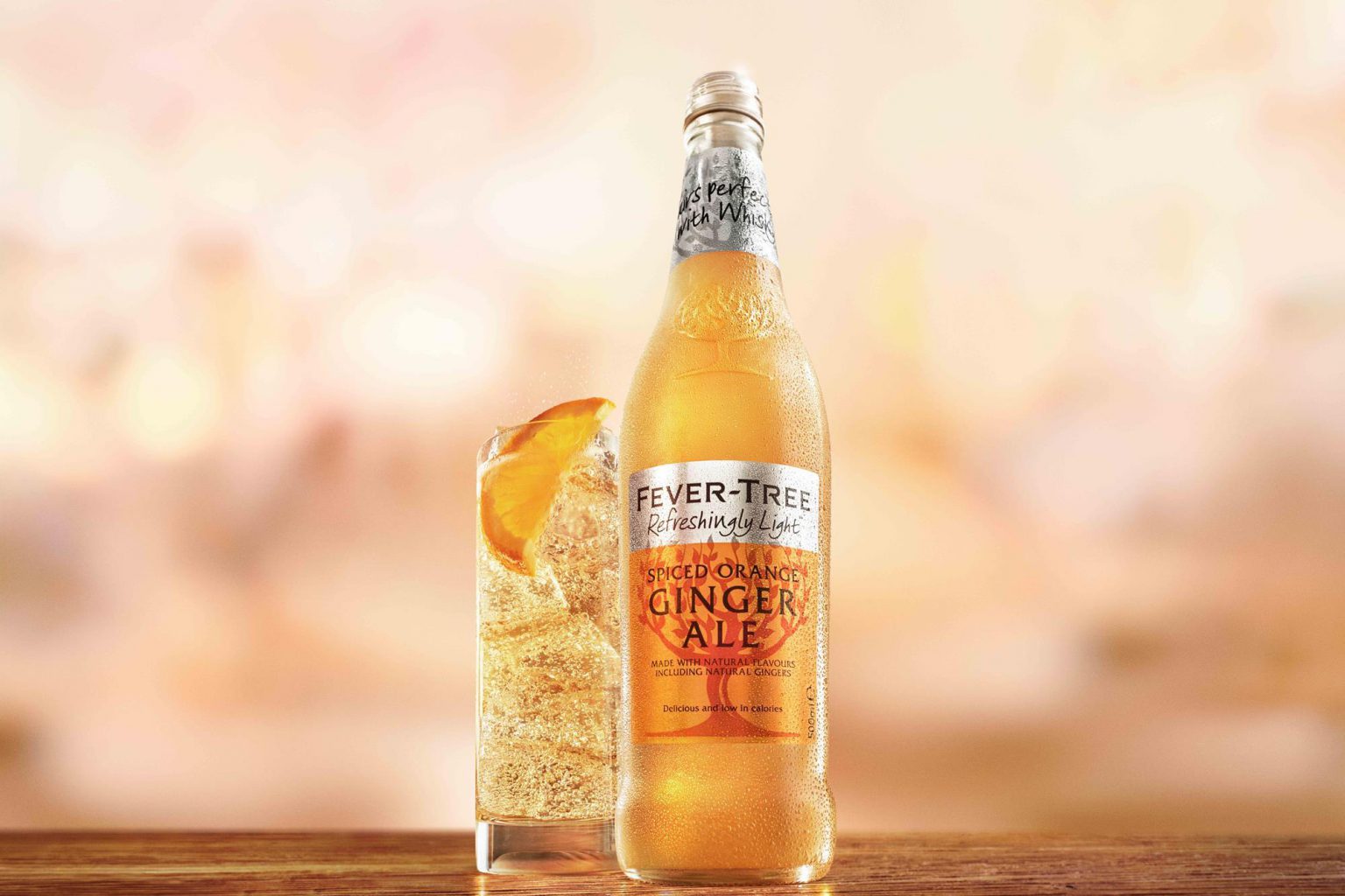 FeverTree Premium Spiced Orange Ginger Ale 8x200ml Bottles Drinkland